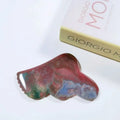 2026 Custom Box Gua Sha Tool Moss agate Jade Fish Shape Guasha Massager TCM Massage Board Bulk Seller