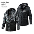 Reversible Long Windbreaker Jacket Custom logo Winter Coats for Men