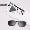 X200 Bauhaus Ready Latest Design Fashion Men Metal Eyeglass Magnetic Clip on Sunglasses