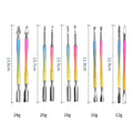 Stainless Steel Dual-Head Cuticle Pusher Gradient Nail Art Spoon for Salon Use Finger Nails Polish Remover Manicure Pedicure