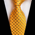 8cm Fashion Neckties Classic Men's Stripe Yellow Navy Blue Wedding Ties Jacquard Woven Silk Men Solid Tie Polka Dots Neck Ties