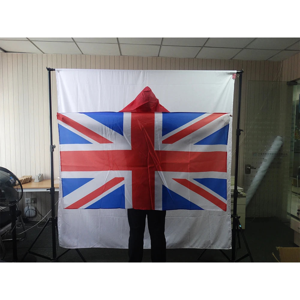 3x5ft  Football Match Custom Logo Cheering Fan Cape Body Flag UK National Flag Cloak