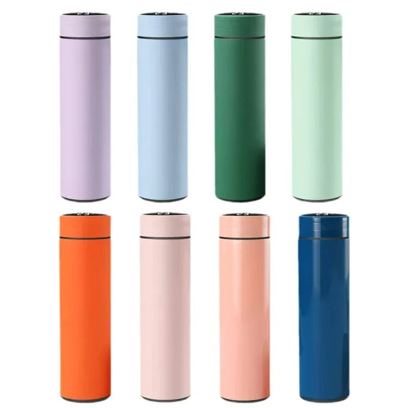 316 Stainless Steel 500ml Double Wall Insulated LED Temperature Drink Thermos Water Bottle for Customized MegaBDM
