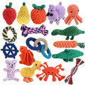 Wholesale Durable Bone Fruit Animals Dog Chew Toy Pet Accessories Cotton Rope Bite Cleaning Puppy Toys