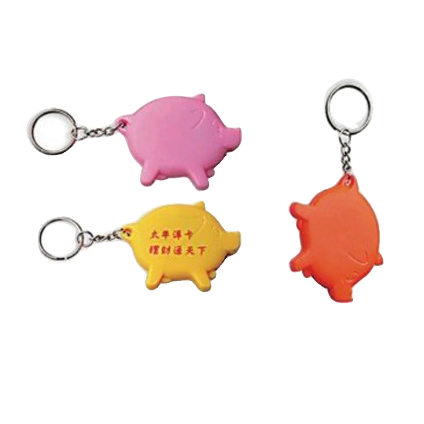 HOT Sale Pig Shape Stainless Steel 1 Meter Tape Measure with Key Chains Inches Measuring Tape Promotional Gift