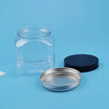 New Design Factory Wholesale PET Fat Jar Food Packaging 380ml 480ml Transparent Candy Jar and Sugar Plastic Container With Lid