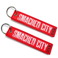 Hot Sale Personalized Embroidery Keychain Custom Logo Promotional Fashion Woven Fabric Key Tag for Key Holder