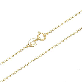 Hot Selling Genuine Gold Au585 Real Gold Cable Necklace Solid 14K Pure Gold Chain Jewelry Wholesale Necklace