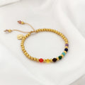 New Yuma Bohemian7 Chakra Natural Stone Bead Bracelet Copper Bead for Women Citrine Adjustable Braided Handmade Gifts Bracelet