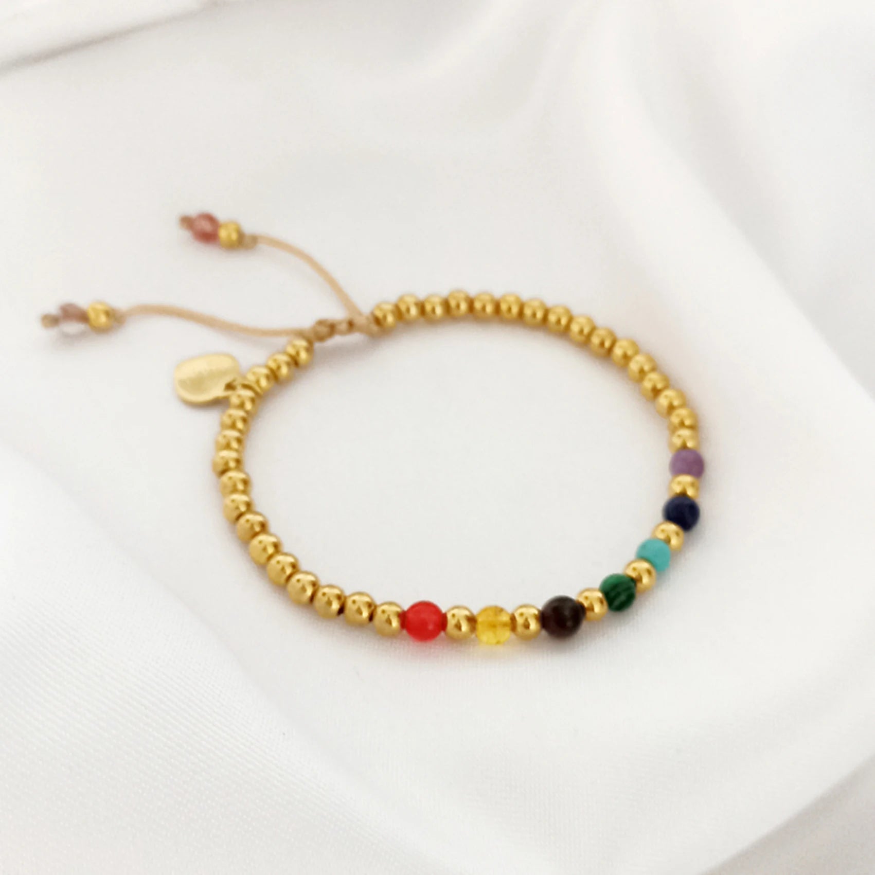 New Yuma Bohemian7 Chakra Natural Stone Bead Bracelet Copper Bead for Women Citrine Adjustable Braided Handmade Gifts Bracelet