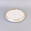 Top Quality White Marble Tray Jewellery Round Marble Serving Tray With Metal Handles