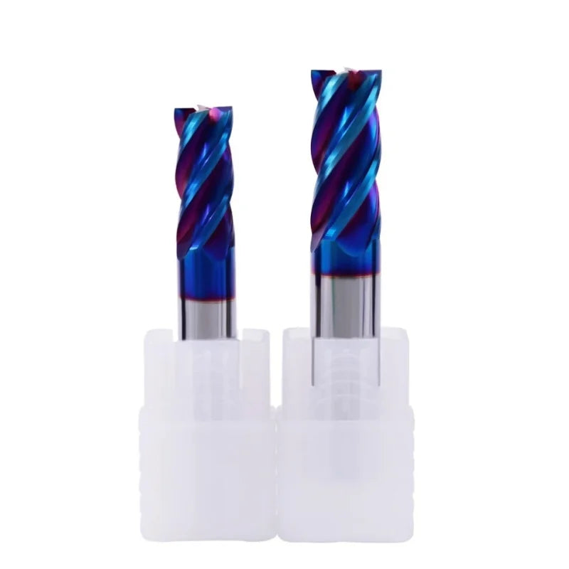 Industrial HRC65 AlTiN Coated Square End Mill - 4-Flute Solid Carbide CNC Milling Tool for Hardened Metal RoHS