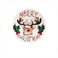 Factory Wholesale Christmas Home Decoration Wooden Santa Claus Wreath Sign Round Hanging Sign for Wall or Door