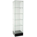Economical Full-Visual Display Glass Cabinets Tempered Glass Freestanding Knockdown Design Multi-Purpose MDF Material for Retail