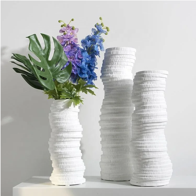 Modern White Ceramic Vase for High Wedding and Home Decor Customized Design for Contemporary Style Factory Direct