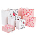 Lovely Rabbit Paper Package Paper Pouch Bags with logo Print Children Clothes Custom Print Small Gift Bags for Babies