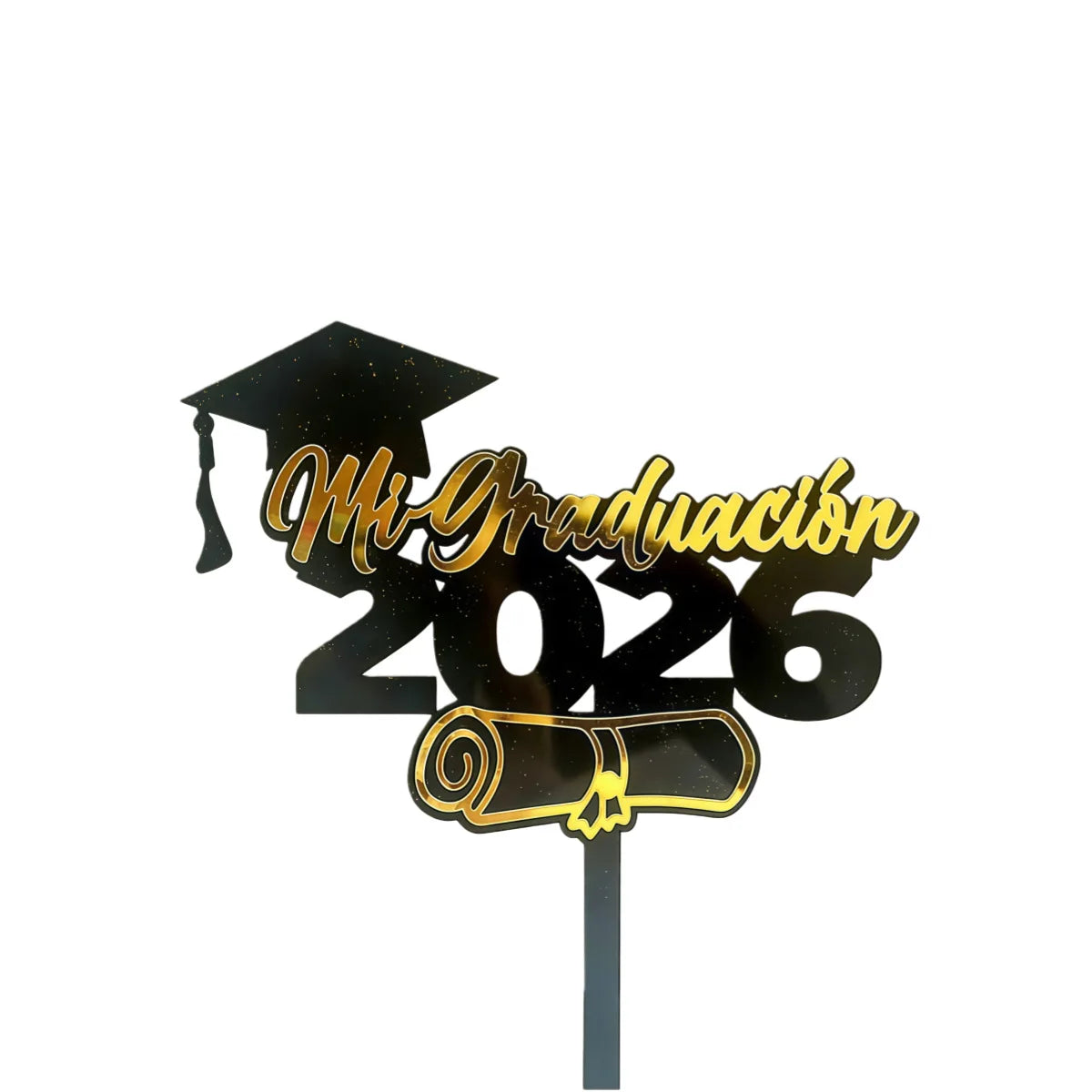 Customized 2026 New Acrylic Cake Insert Card for Graduation Celebration Party Supplies Cake Decorations