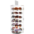 Acrylic Eyewear Display Rack Rotating Display Stand Turntable 360 Degree Sunglasses Display Case with Lock