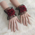 Lolita Hand Sleeve Lace Wrist Flower Hand Decoration Sweet Girly Flower Bracelet Skirt Cuff Gloves Hand Accessories