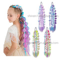 Shinein 24inch Long Braided Crochets Braid Extension Handmade Twist Bubble Colored Braiding Hair for Women