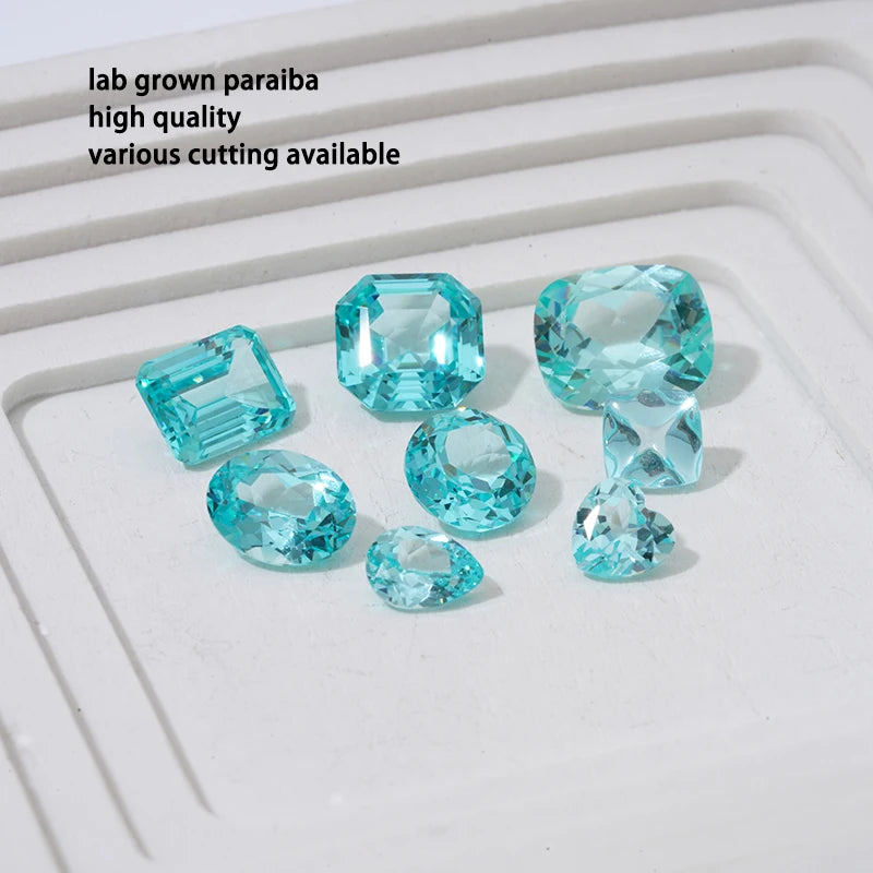 Starsgem Hot Sale Various Shape and Size Fancy Cut Colorful Lab Grown Sapphire Paraiba