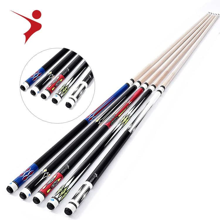 REGAIL American Pool Stick White Oak Billiard Cues Nine Cues Rods Double-section Rods  Maple 1/2 Uniloc Joint 13mm Tip Premium