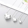 Hot Sale 925 Sterling Silver 12mm 18mm 28mm Polished Puffed Heart Pendant Necklace for Women Wholesale