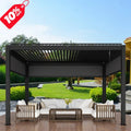 European Style 3x3m Waterproof Outdoor Manual Aluminium Louvre Roof Pergola for Sale