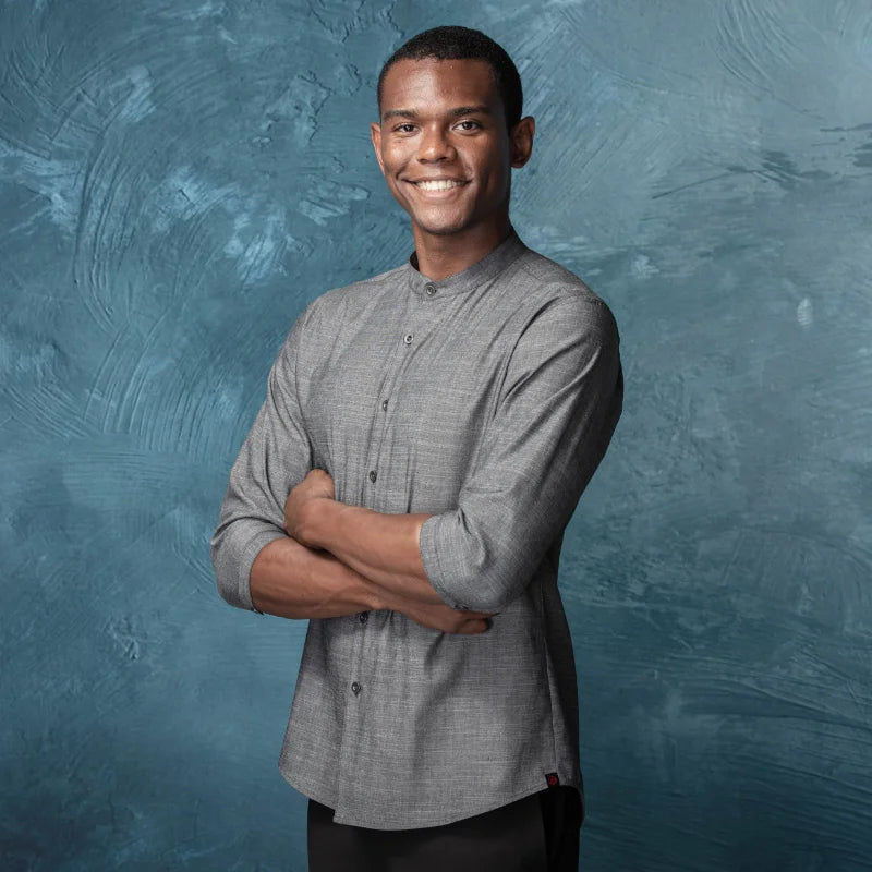 CHECKEDOUT Latest Design 3 Quarter Sleeve Fashion Waiter Shirts and Waitress Shirts for Hotel and Restaurants