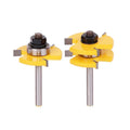 2pcs 6.35mm Shank 1/4 Carbide 3 Tooth Wood Slot Cutting Woodworking Slotting Joint Router Bits