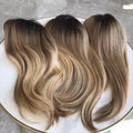 Hair Toppers Human Hair Silk Top Virgin European Hair Hand Tied Silk Base With Lace Frontal Crown Toppers