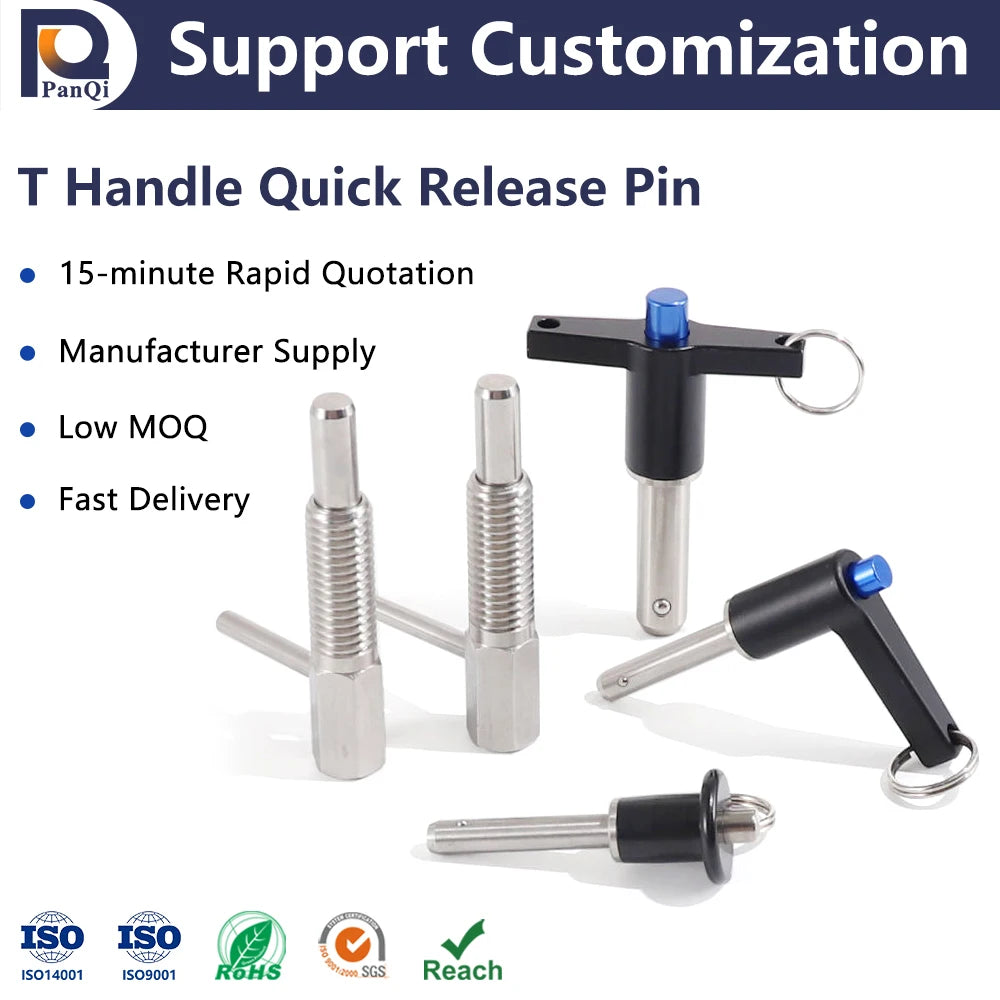 Factory Price Stainless Steel Self-Locking Quick Release Pin Spring Loaded Ball Lock Dowel T Handle Line Array Push Fastener