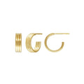 GE127 2022 New Design 14K Gold Filled C Shape Circle Minimalist Clips Stud Earrings for Women