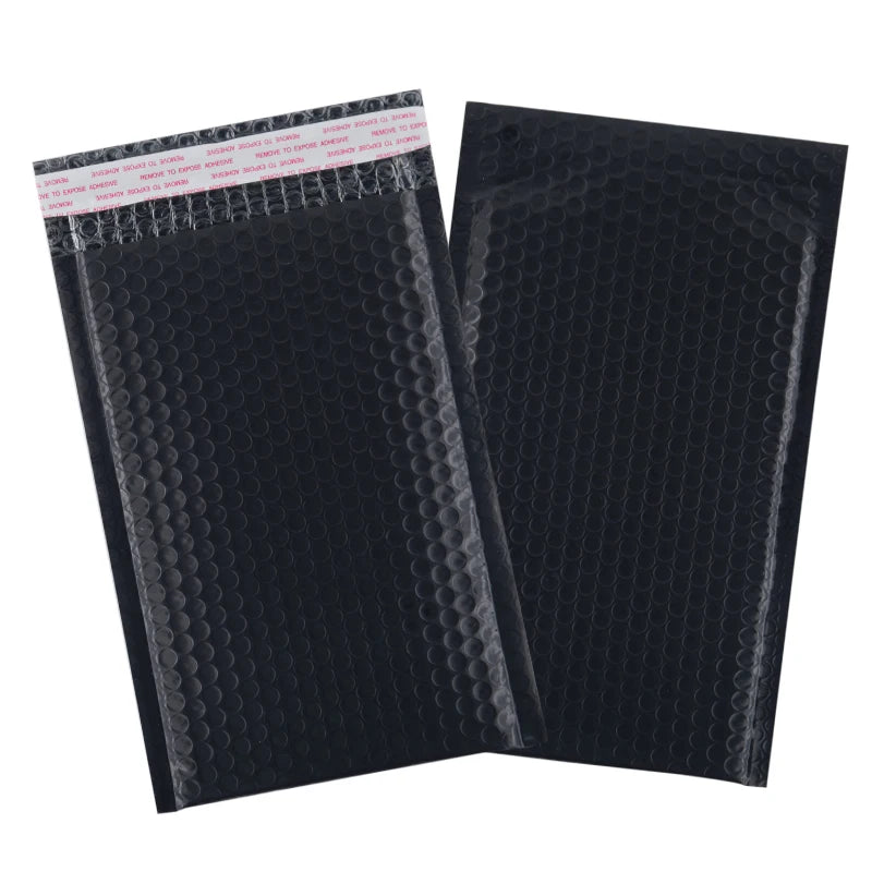 Matte Black Poly Bubble Mailer Bag 6 x 9 Inches Convenient for Shipping Cosmetic Eyelashes Eye Shadow and Lipstick 17*23+4cm