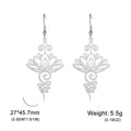 Lotus Flower Drop Gold Plated Earrings Stainless Steel Earring Set Accessories Spiritual Jewelry