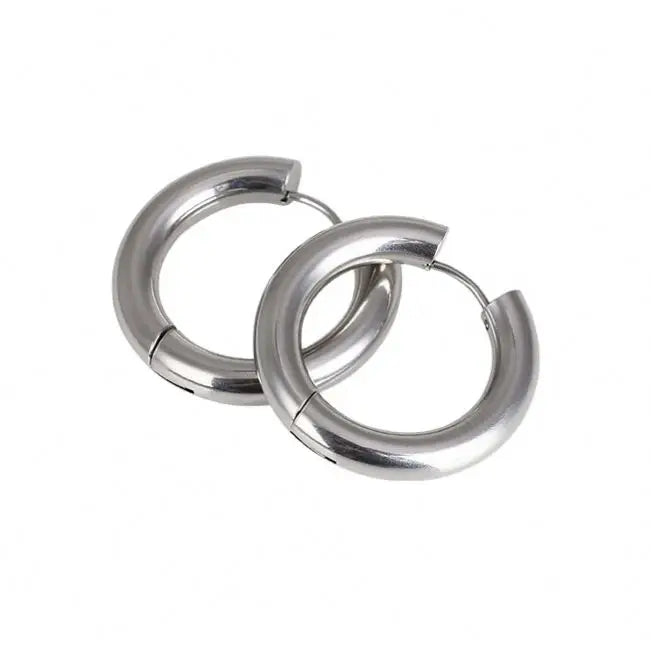 Wholesales Cartilage Stainless Steel Round Hoop Earring with PVD Plating for Women Jewelry Gift