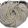5-6mm 6-7mm 7-8mm 8-9mm 9-10mm Natural White Freshwater Round Pearls with Straight Hole RZ Brand for Jewelry Making