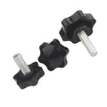 Black Plastic Star Hand Thumb Screws Handle Twist Adjustable Knob Tightening Screw Bolts