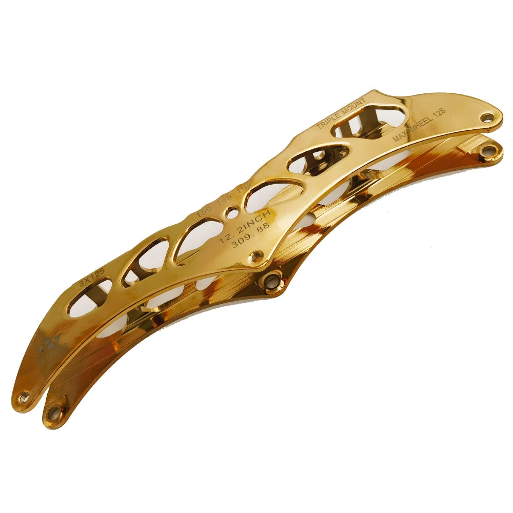 Factory Wholesale Gold Aluminum Alloy Inline Skate Chassis CNC Precision Outdoor Skate Accessories Frame