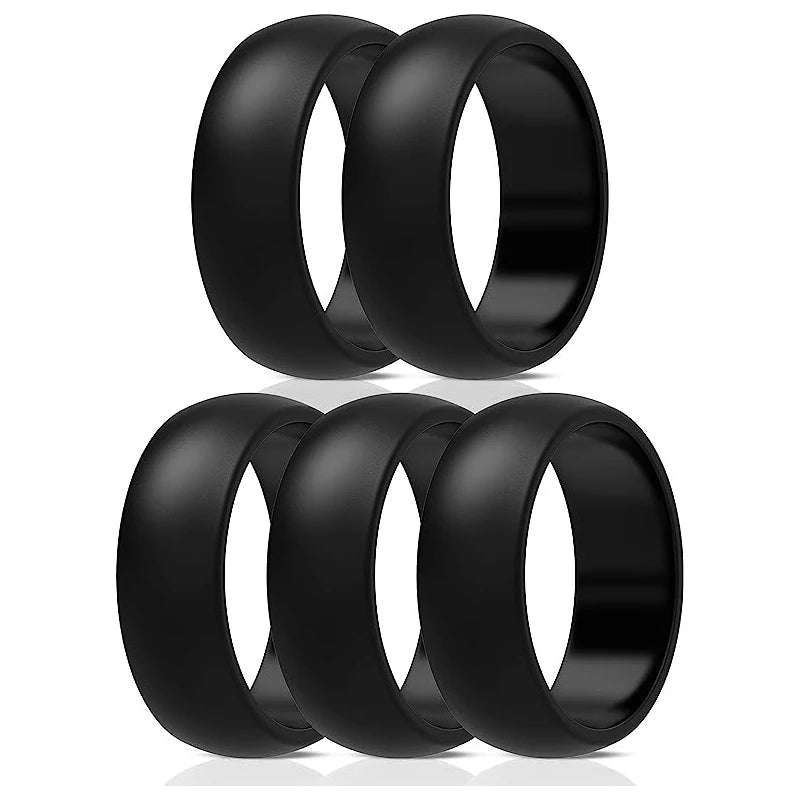 Classic Silicone Ball-Shaped Wedding Band for Men & Unisex-8.7mm Wide X 2.5mm Thick Anniversary Gift