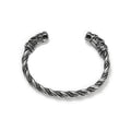 Nordic Viking Fenrir Wolf Head Torque Norse Mythology Stainless Steel  Wolf Bracelet Men's Gift
