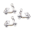Charms Motorcycle Scooter Autocycle 15x19mm Tibetan Silver Color Pendants Antique Jewelry Making DIY Handmade Craft