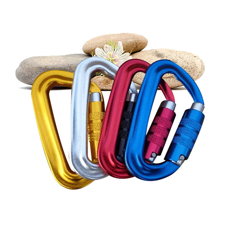 Custom Logo Auto-Locking 12KN Aviation Aluminum Carabiner Premium Karabiner Hook for Outdoor Adventures