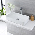 Sanitary Ware Bacia De Banheiro White Modern Rectangular Countertop Basin