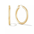 LOZRUNVE Minimalist Custom 925 Silver 18k Gold Plated Chunky Hollow Hoop Earring