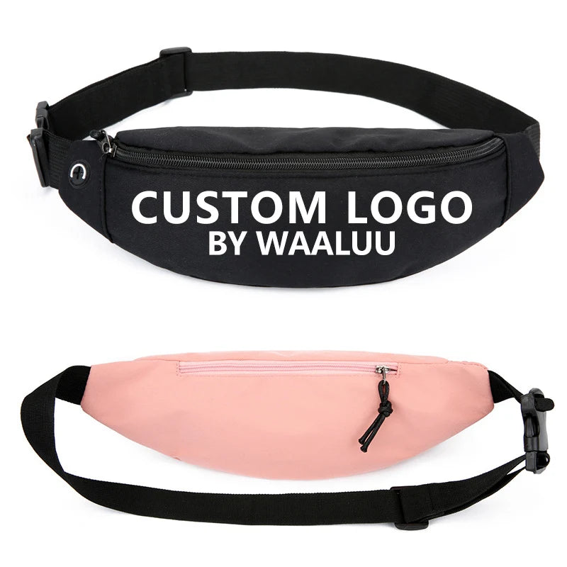 WAALUU Wholesale New Factory Custom Logo Women Sports Fitness Belt Girls Crossbody Purse Waist Bag Chest Fanny Pack