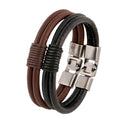 Wholesale Retro Genuine Leather Cuff Bracelet Fashion Jewelry for Men Personalized Retro Style