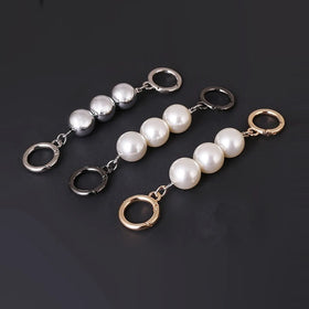 Meetee B-C104 Messenger Bag Accessories Leather Shoulder Belt Handbag Extended Pearl Chain Strap