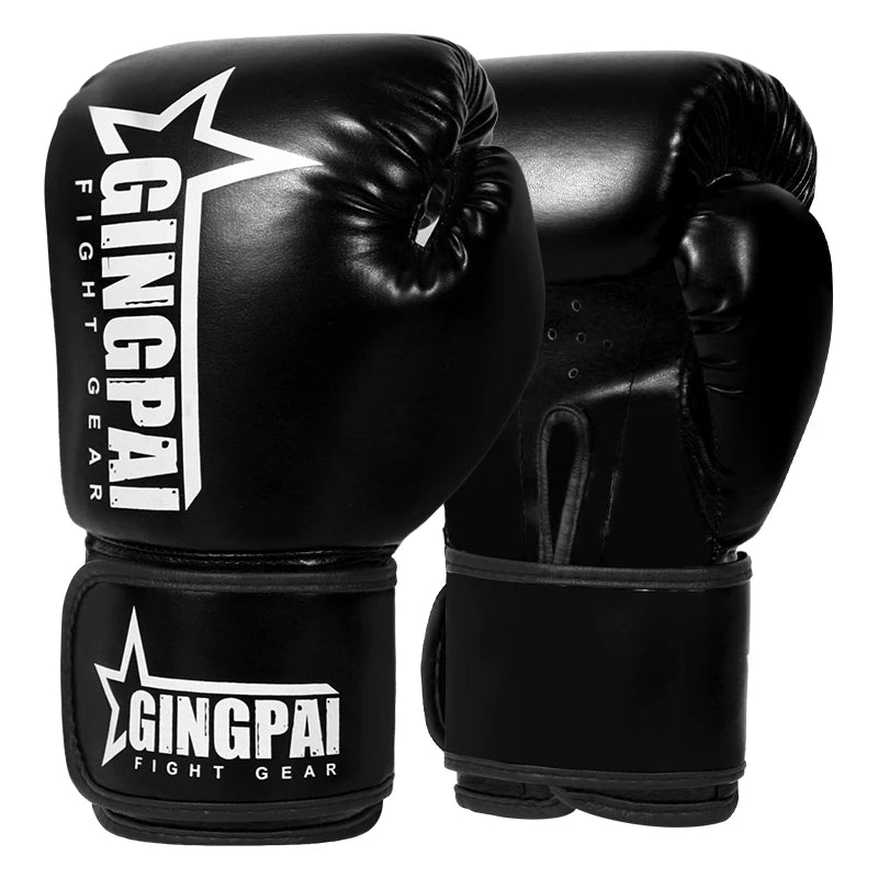 For GINGPAI Free Fight MMA Sanda Gloves for Adults Kids PU Boxing Karate Muay Thai Sparring Gloves Kickboxing for Men Outdoor