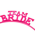 Rose Pink Color Metal Team Bride Wedding Party Headbands Bachelorette Party Team Bride Letter Headbands for Girl